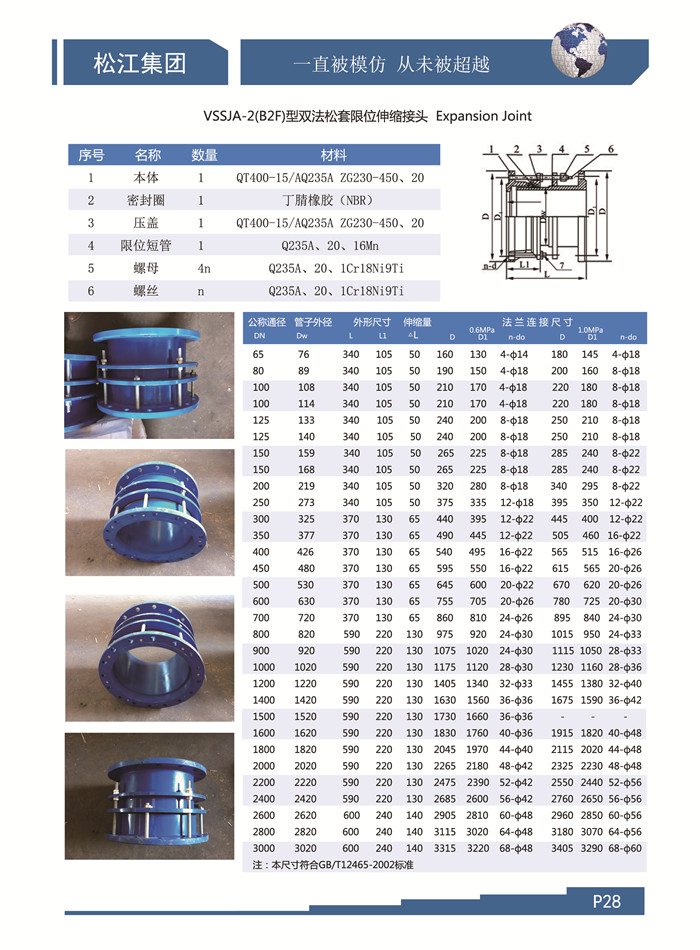 雙法蘭松套限位伸縮接頭有哪些技術(shù)要求？